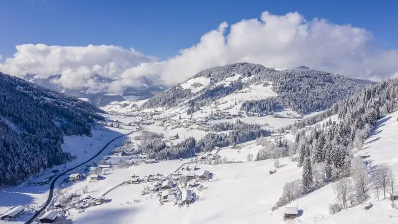 Winterlandschap bij Oberau in de Wildschönau